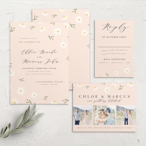 Tiny Daisies Wedding Invitations