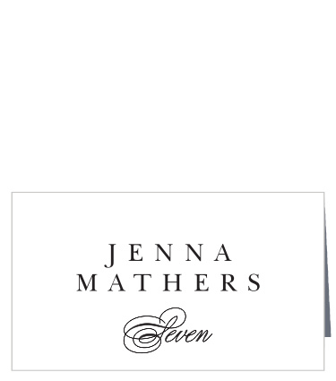 Family and friends will have no issue finding their seats for your wedding reception with the help of our Chic Couple Place Cards. 