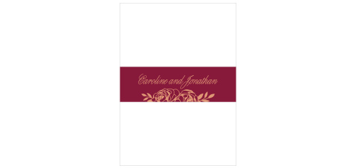 Rose Outline Wedding Belly Bands