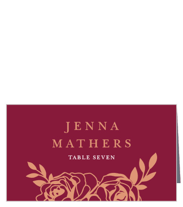 Easily keep your guests organized during your event, by incorporating our Rose Outline Place Cards into your big day!