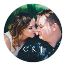 Seal envelopes or gift family and friends with a memento of your special day with our Classic Simplicity Wedding Stickers.