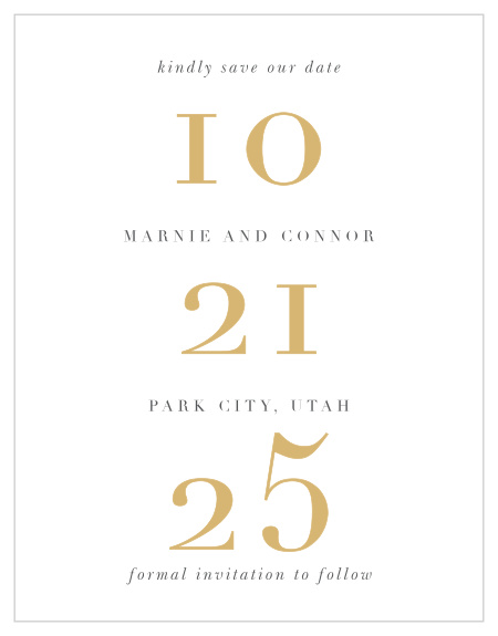 Announce your big news with our simple, modern Perfectly Personalized Portrait Save the Date Magnets!