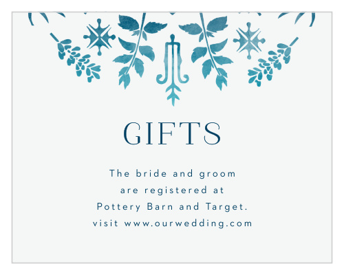Painted Floral Registry Cards