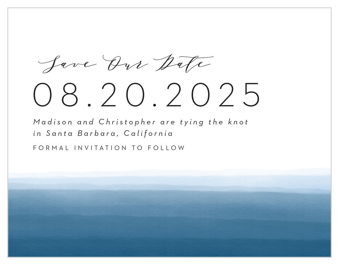 Watercolor Dip Save the Date Cards