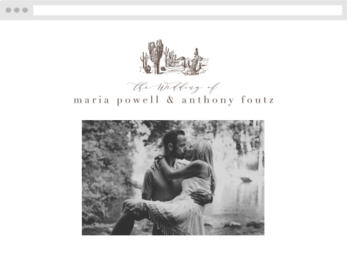 Desert Chic Wedding Website