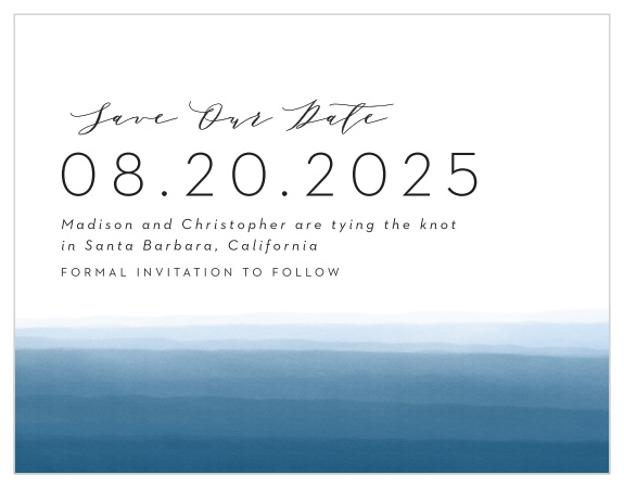 Use our gorgeous, artistic Watercolor Dip Save the Date Magnets to announce your biggest news yet!