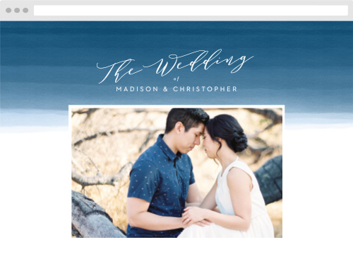Watercolor Dip Wedding Website