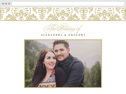 Elegant Damask Wedding Website