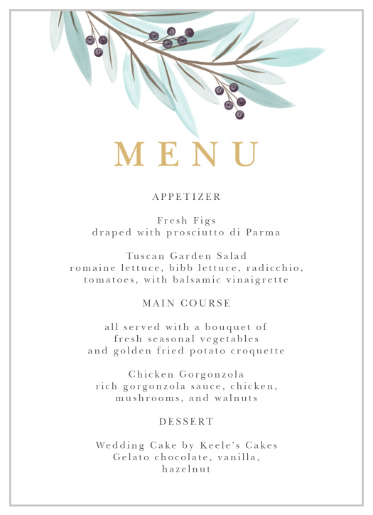 Make a lasting impression with our timeless Geometric Union Wedding Menus.