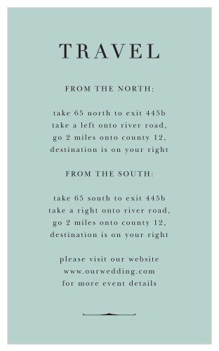 Take the stress out of your guests navigating to your venue, by customizing our Vintage Elegance Direction Cards!