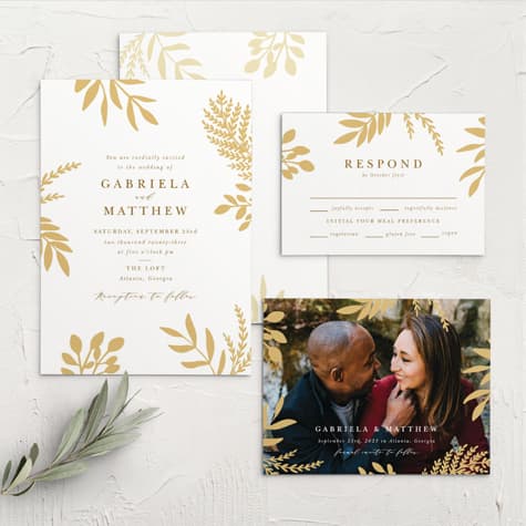 Autumn Leaves Wedding Invitations