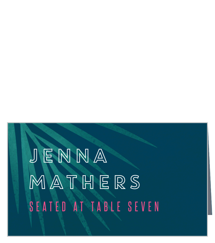 Retro Paradise Place Cards
