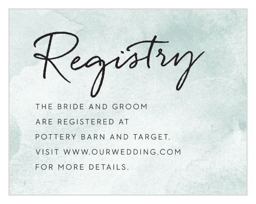 Watercolor Wash Registry Cards