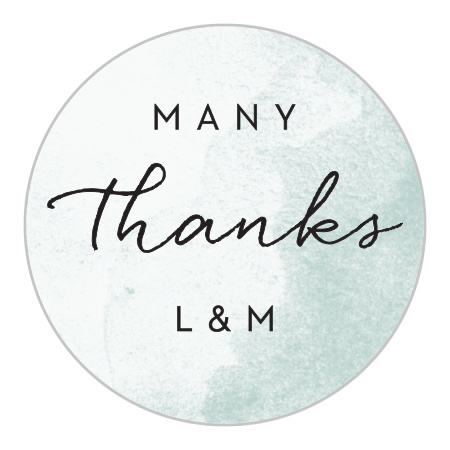 Watercolor Wash Wedding Stickers