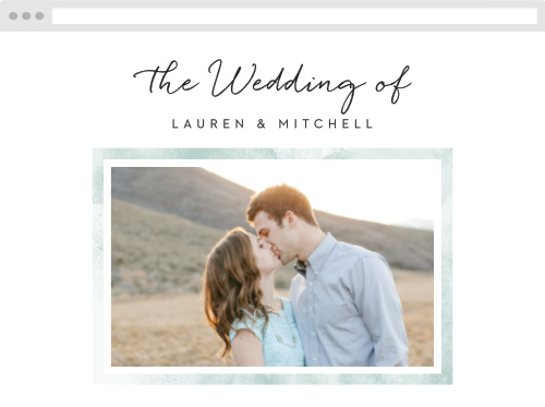Watercolor Wash Wedding Website
