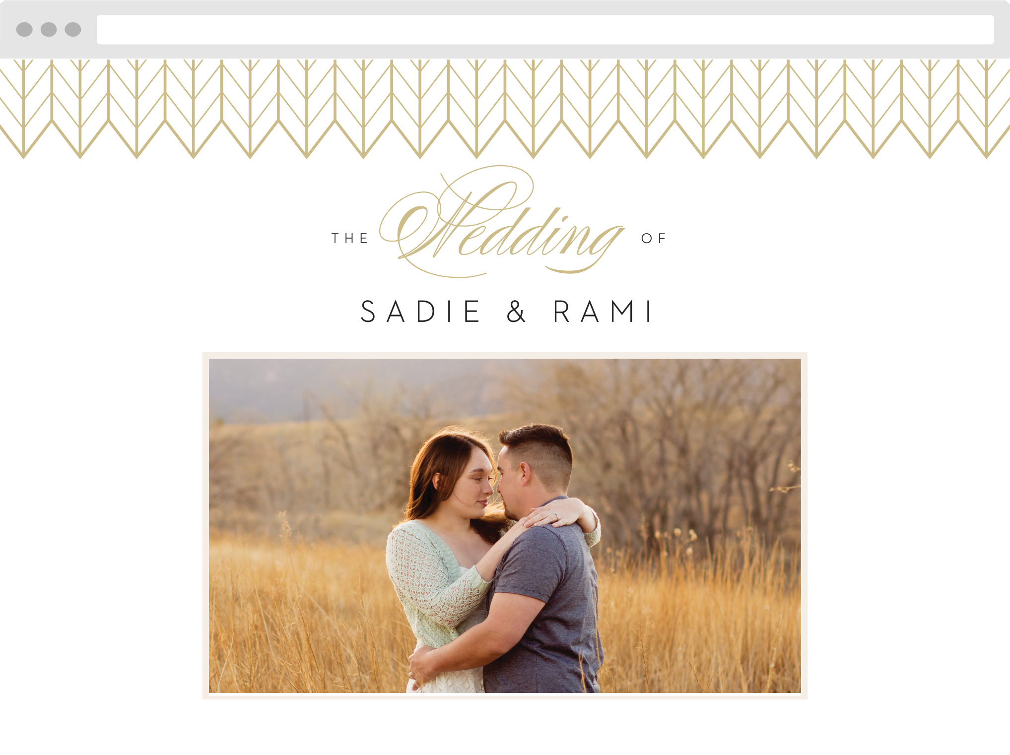 Glamorous Chevron Wedding Invitations By Basic Invite   Glamorous Chevron Wedding Website Up L 