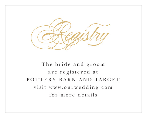 Make a lasting impression with our timeless Glamorous Chevron Registry Cards.
