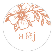 Seal envelopes or gift family and friends with a memento of your special day with our Floral Whimsy Wedding Stickers.