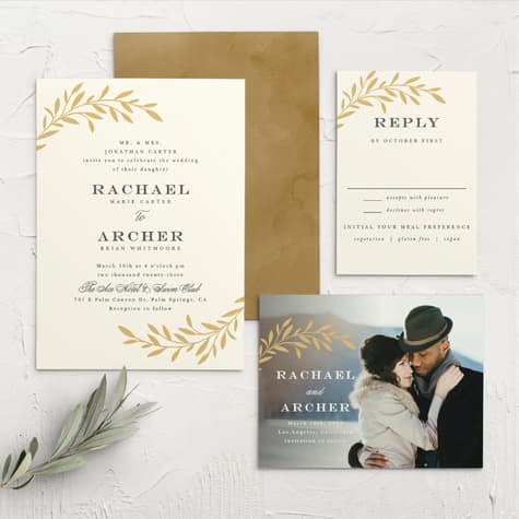 Tree Branch Silhouette Wedding Invitations