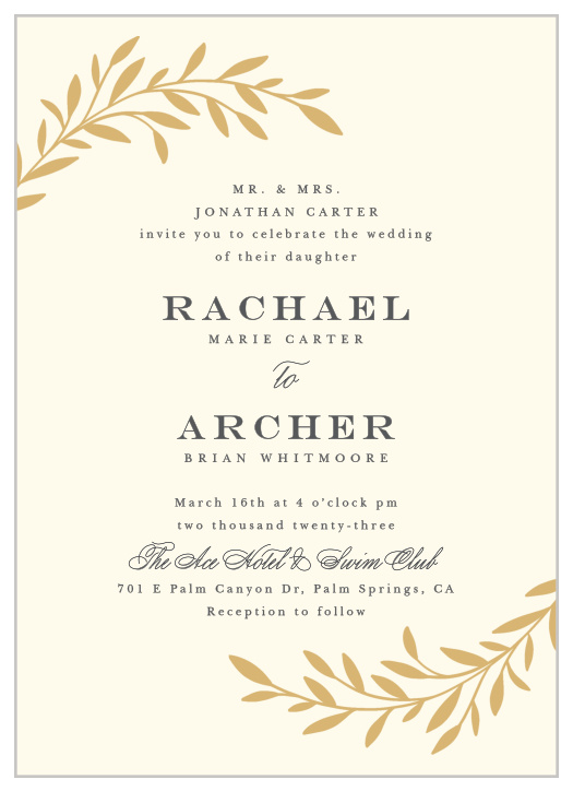 Bring close friends and family together to attend your marriage ceremony when you send out our Tree Branch Silhouette Wedding Invitations.