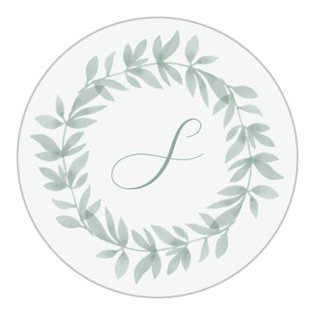 Flowing Ferns Wedding Stickers