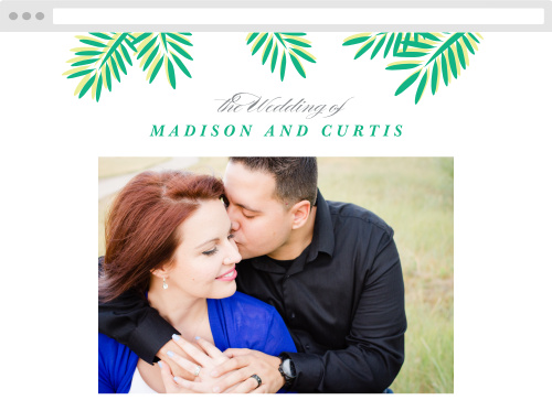 Tropical Dream Wedding Website