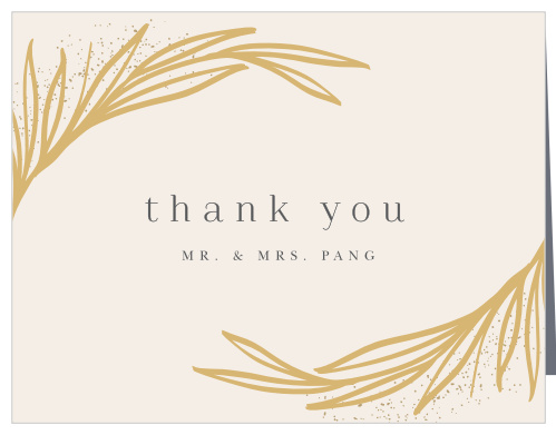 Simple Wreath Wedding Thank You Cards