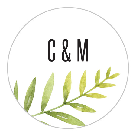 Fun Foliage Wedding Stickers