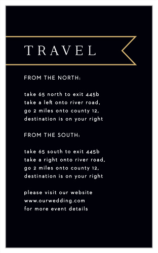 Make a sophisticated impression with our Minimalist Banner Direction Cards. 