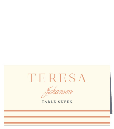 Help family and friends find their seats for your reception with our Modern Lines Place Cards.
