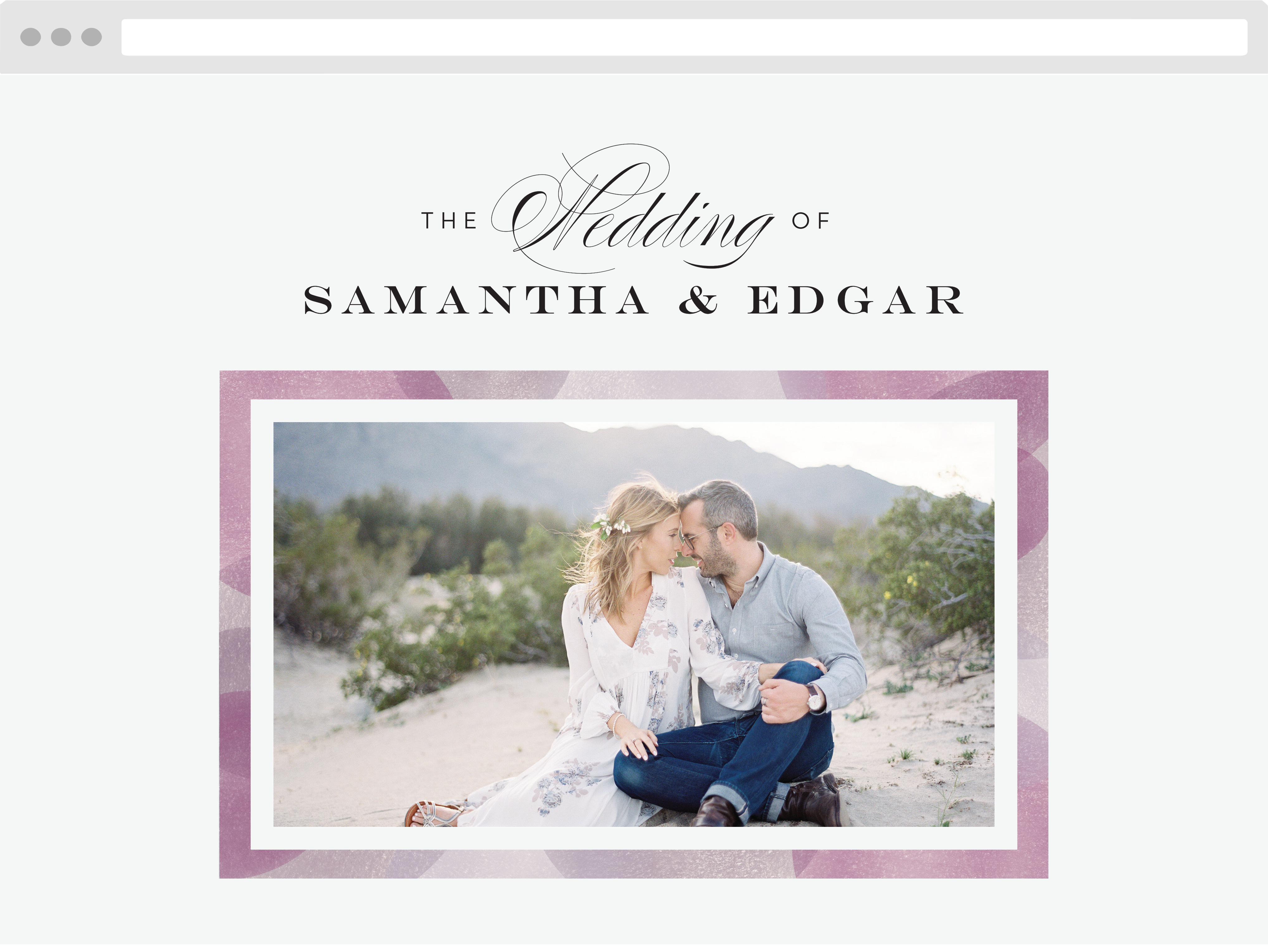 Modern Photo Collage Wedding Website