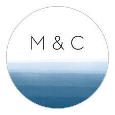 Use our gorgeous, artistic Watercolor Dip Wedding Stickers to seal all of your envelopes!