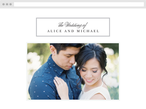 Monogram Square Wedding Website