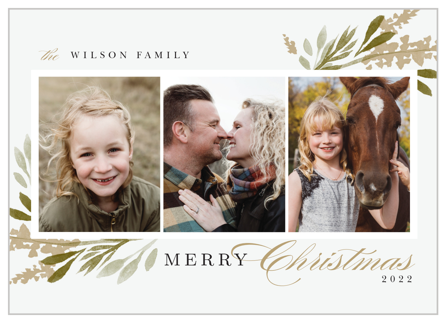 Greenery Collage Christmas Cards