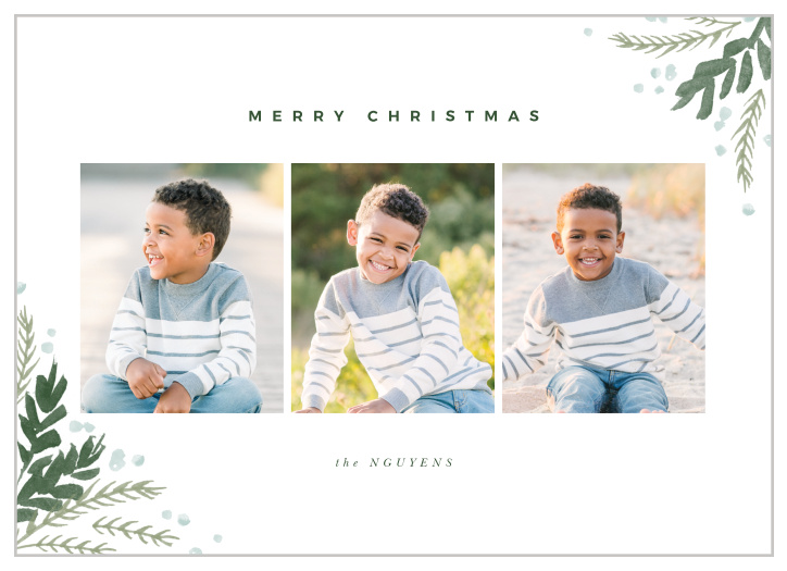 Spread cheery spirit to family and friends this holiday season with our Holly Watercolor Christmas Cards.