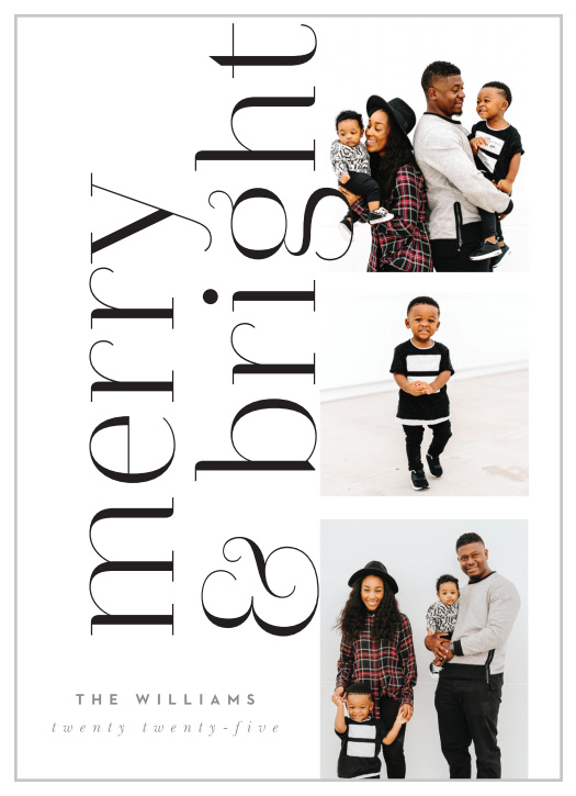 Our Modern Bright Holiday Cards share your seasonal greetings with family and friends.