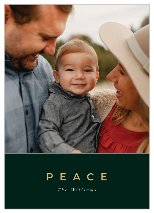 Send family and friends your heartfelt wishes with our Modern Peace Holiday Cards.