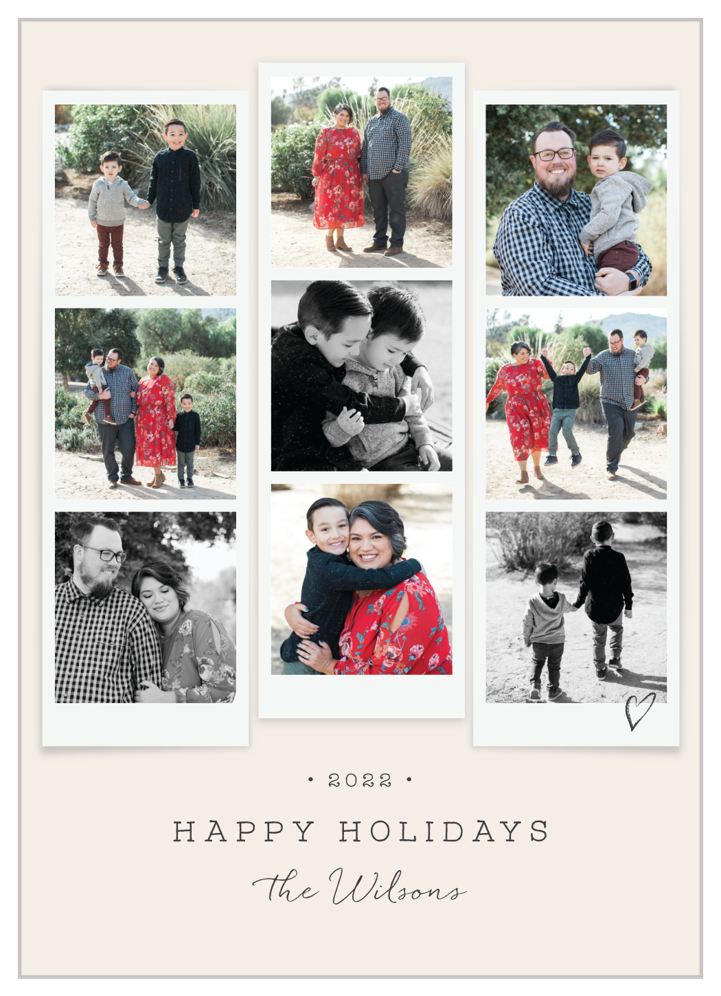 Photo Booth Strips Holiday Cards