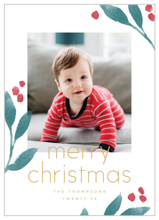 Start off the holidays right with our Simple Boughs Christmas Cards.
