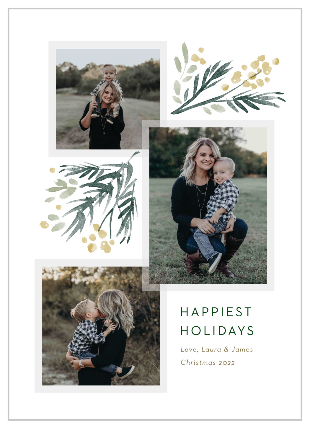 Floral Snaps Christmas Cards