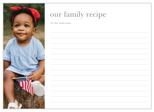 Holiday Cheers Lined Recipe Cards