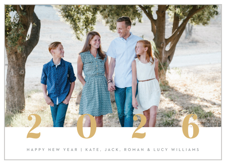 Celebrate the upcoming new year by sending out our Widescreen Year New Years Cards to your loved ones!