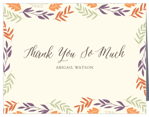 Autumn Harvest Baby Shower Thank You Cards