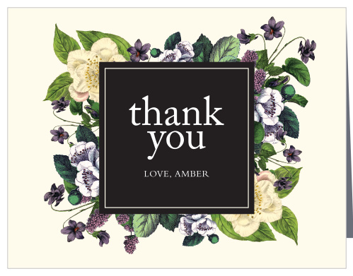 Classic Botanical Baby Shower Thank You Cards
