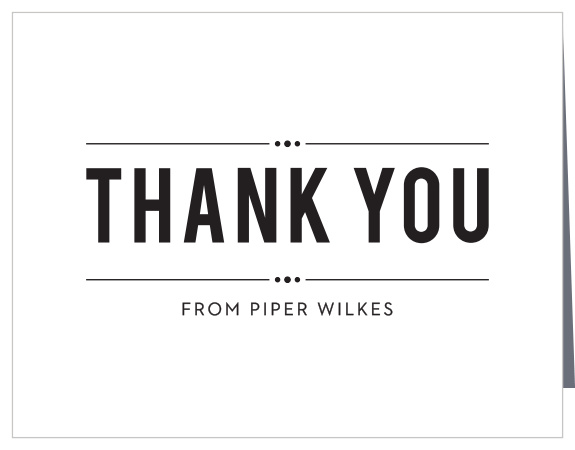 Printed Playbill Baby Shower Thank You Cards allow you to say "thank you" in a style befitting the occasion. Bold print spells out your appreciation in black print, offering a stark contrast to your message. 