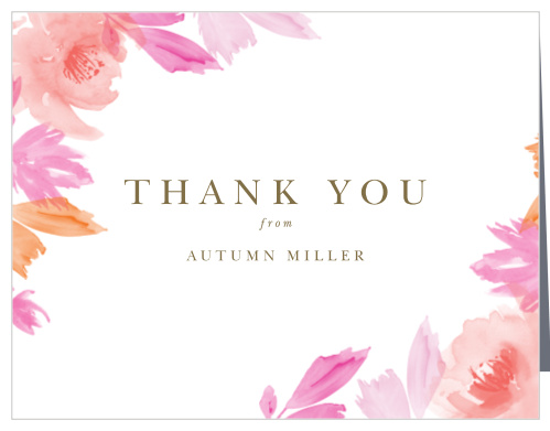 Make sure your guests know how much you appreciate them using the Airbrushed Rose Baby Shower Thank You Cards.