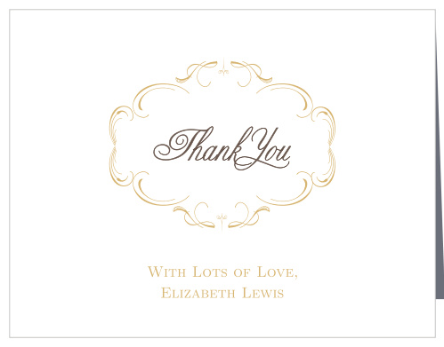 Charming Flourish Baby Shower Thank You Cards