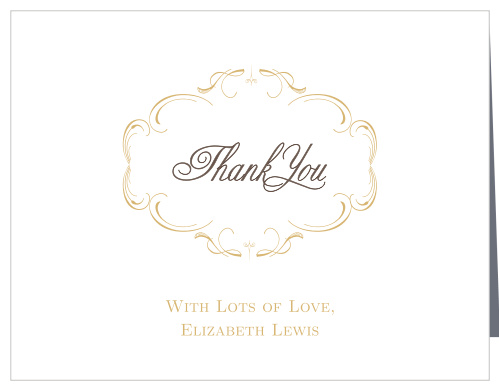 Thank all your supporters with our gorgeous Charming Flourish Baby Shower Thank You Cards.