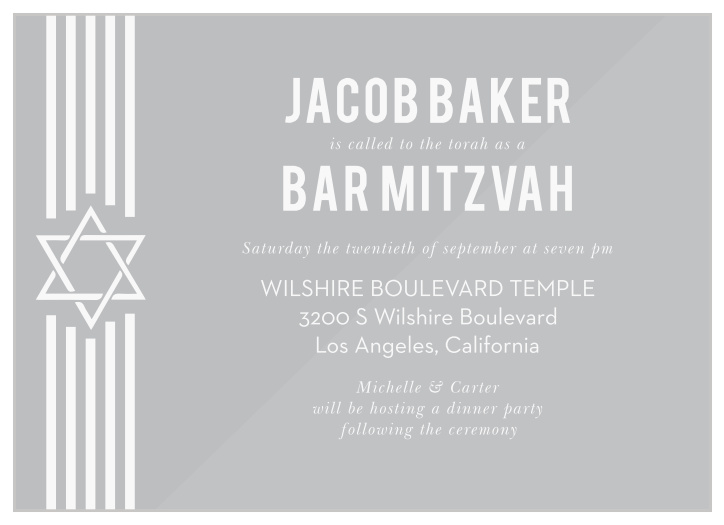 NEW Bar Mitzvah Invitations | Match Your Colors & Style Free