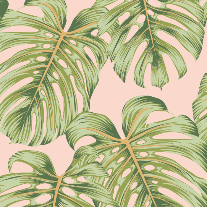 Create the living space of your dreams with our Monstera Botanicals Peel And Stick Removable Wallpaper.